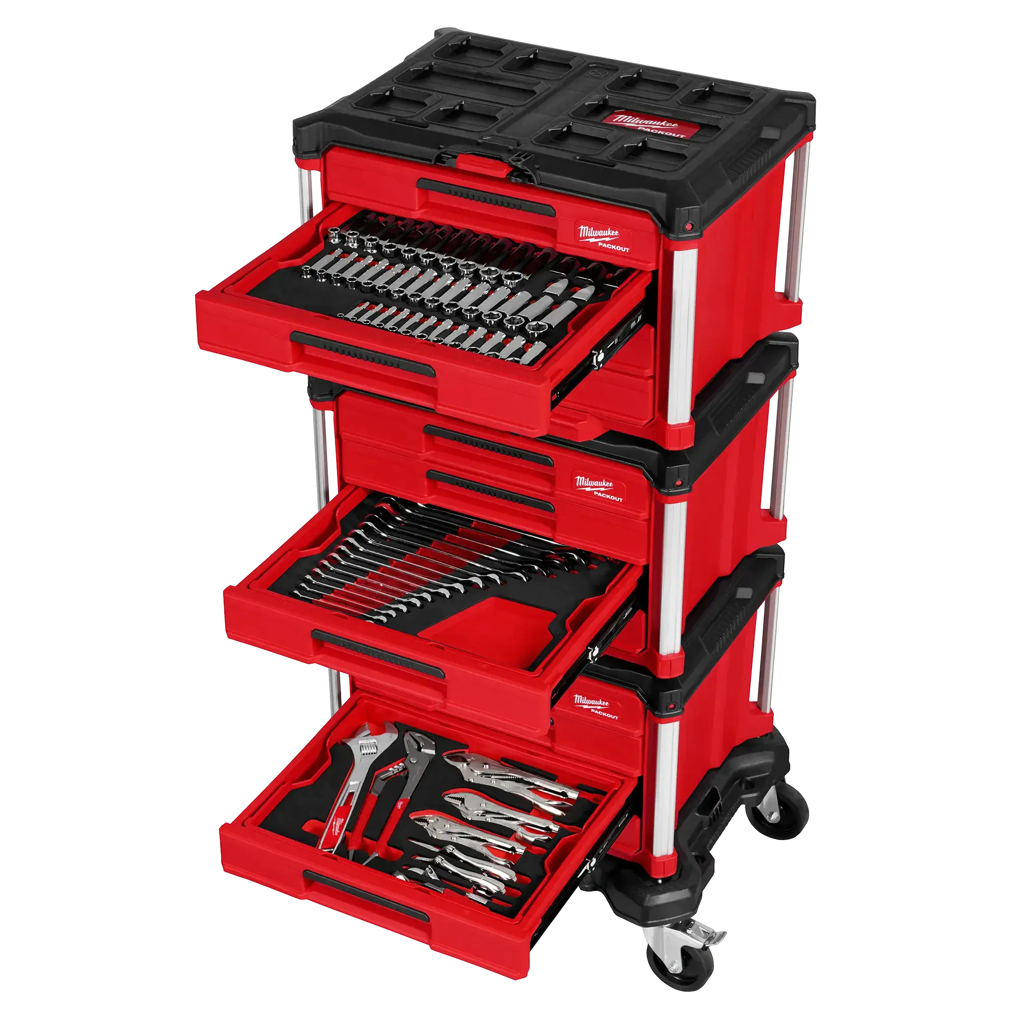 366-pc Master Mechanics Hand Tool Set with PACKOUT Drawers and Dolly
