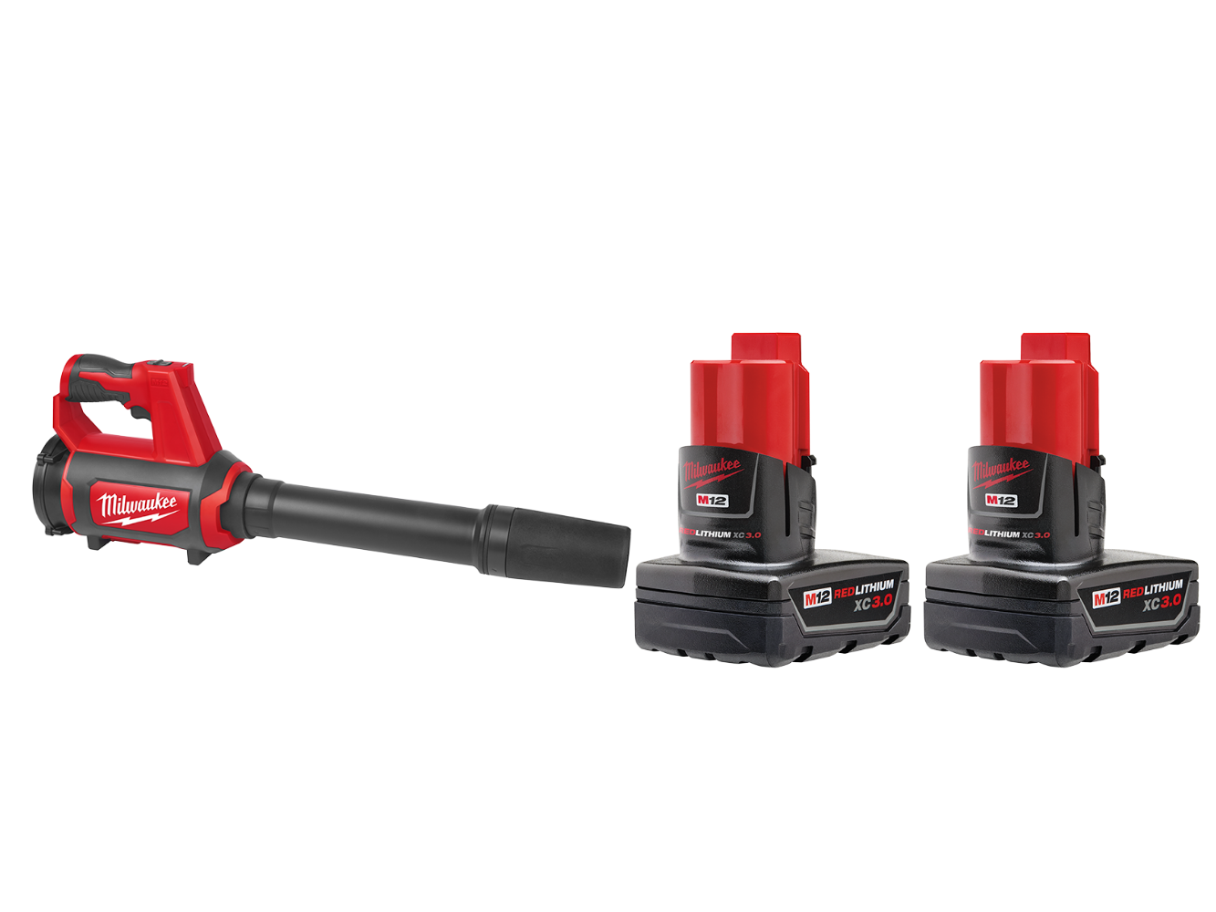 Milwaukee 0852-20x3 M12 12V Cordless Spot Blower w/ 2 - M12 3AH Batteries